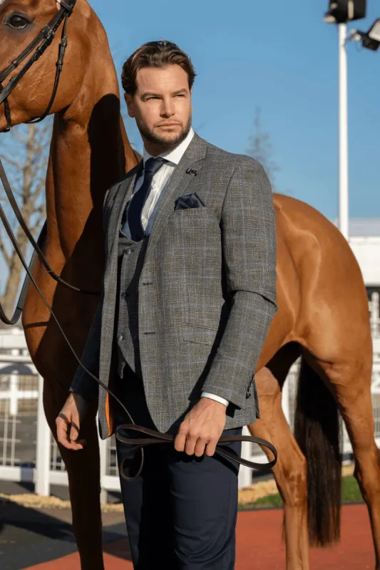 Power Grey With Dakota Navy Chinos sold by House of Cavani