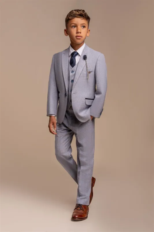 Boys Caridi Sky Three Piece Suit sold by House of Cavani