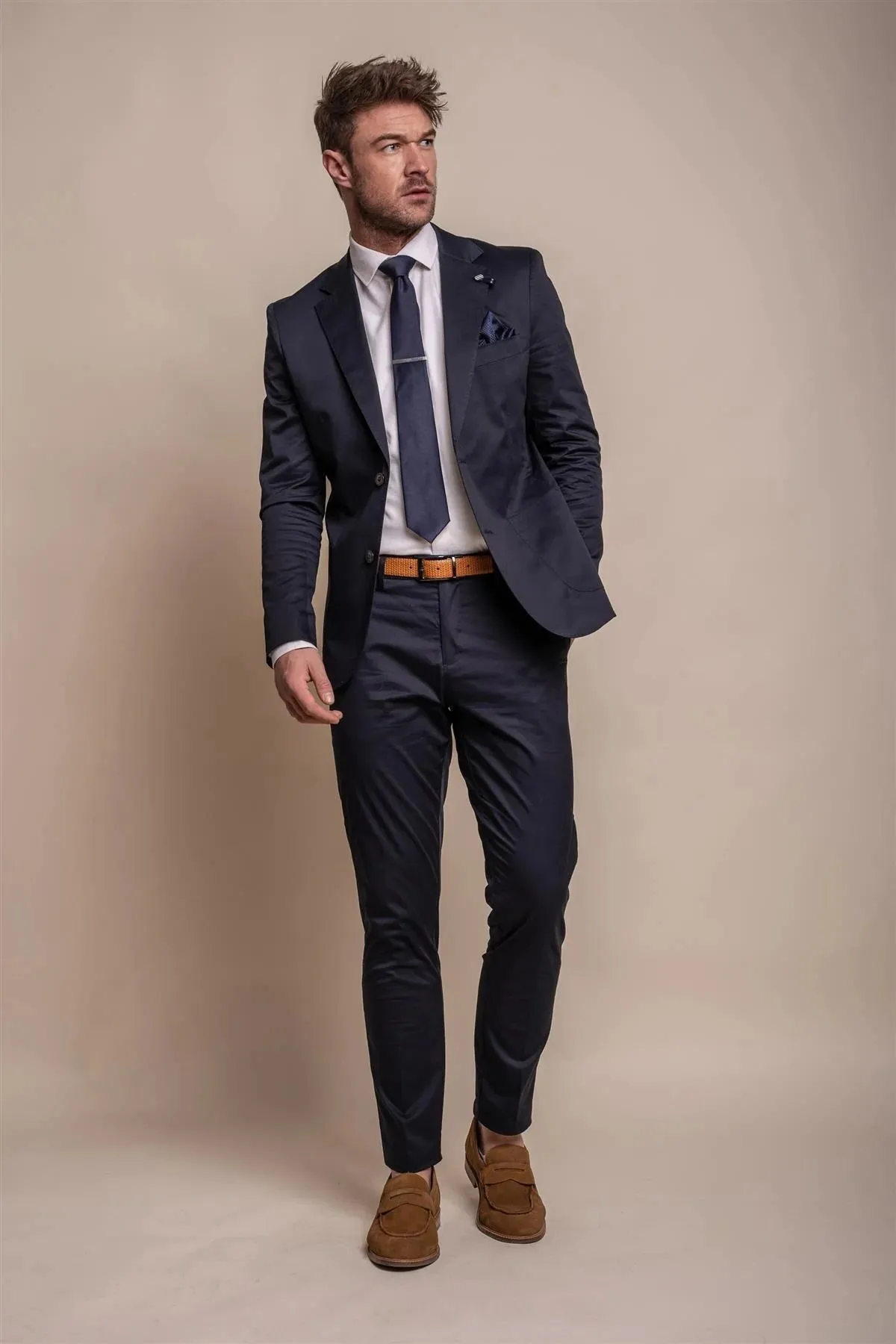 Mario Navy Two Piece Suit sold by House of Cavani