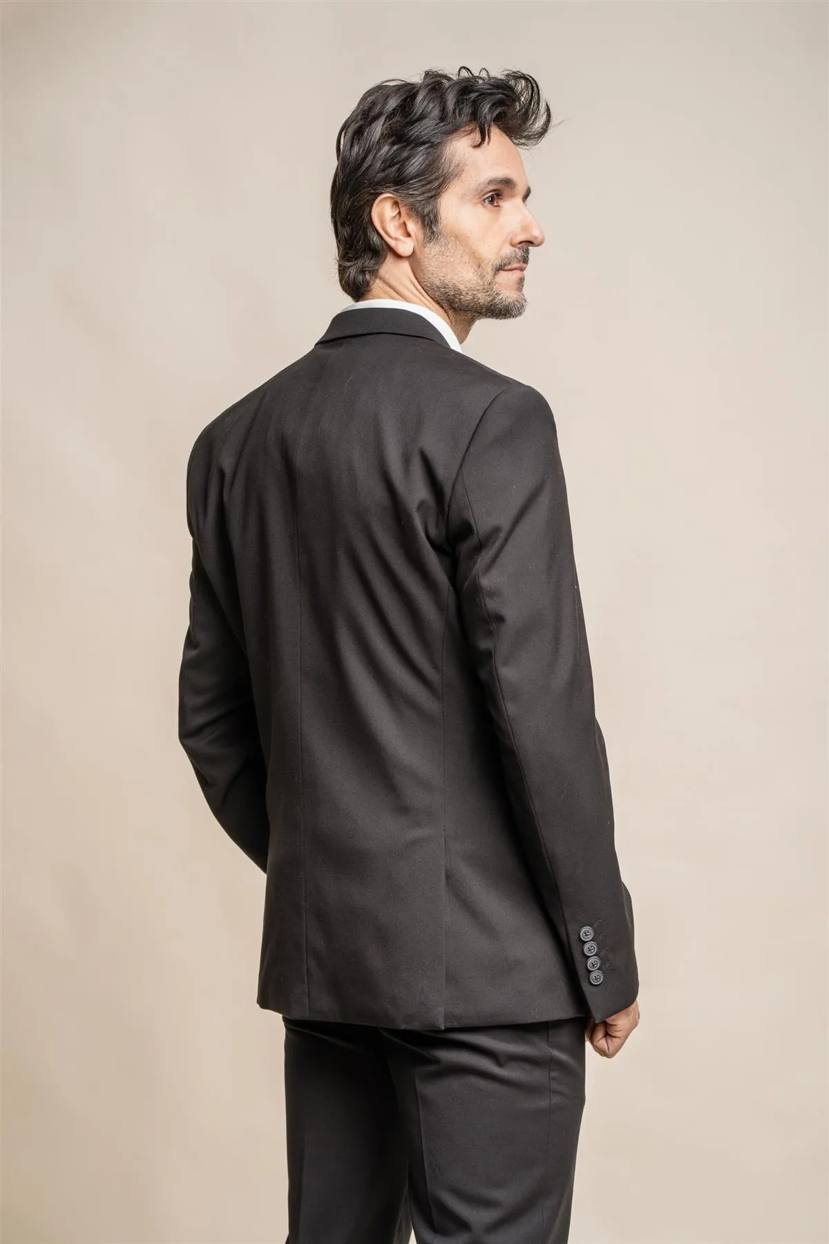 Marco Black Slim Fit Blazer sold by House of Cavani product image thumbnail 2