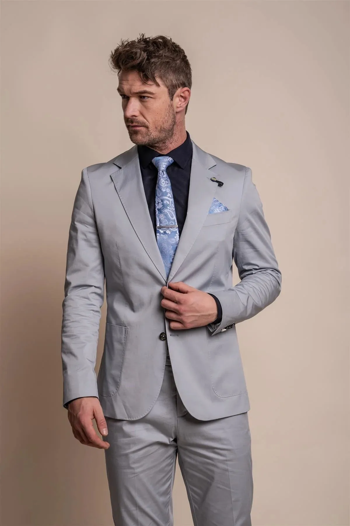 Mario Ice Blue Two Piece Suit sold by House of Cavani product image thumbnail 2