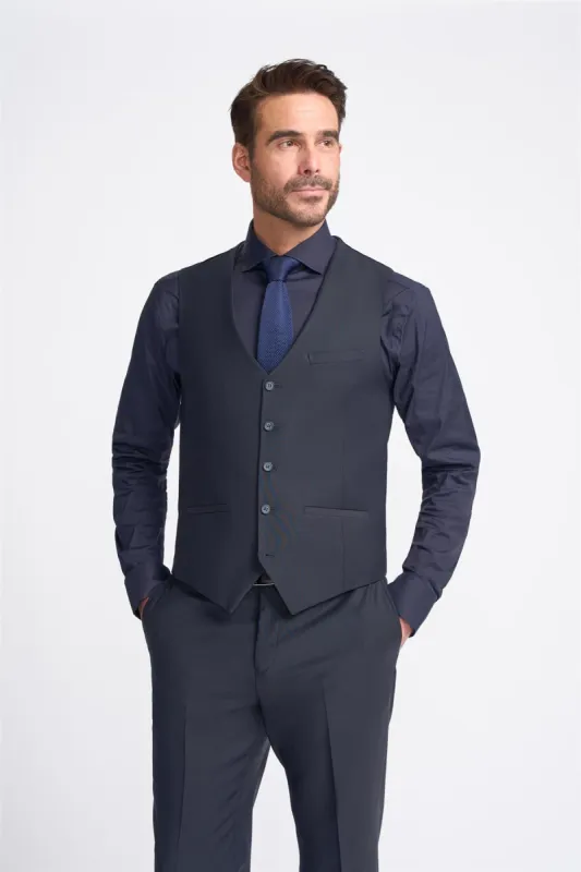 Bond Midnight Navy Waistcoat sold by House of Cavani
