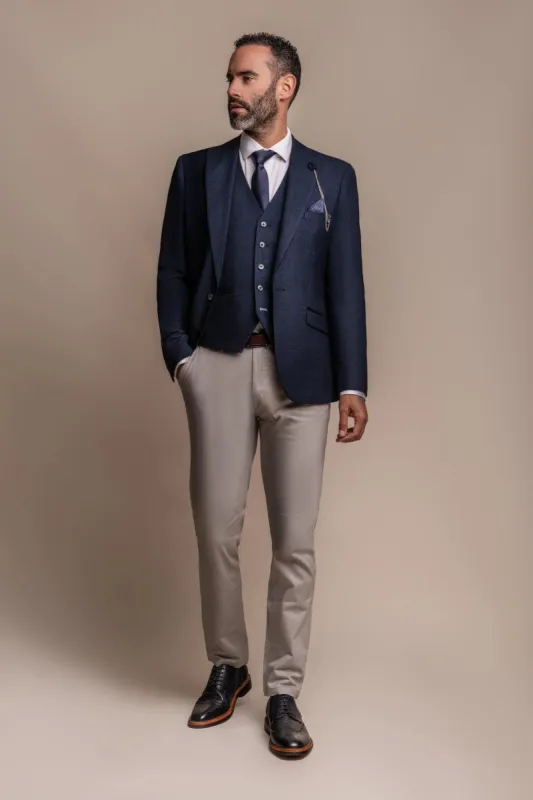 Caridi Navy with Dakota Slate Chinos sold by House of Cavani