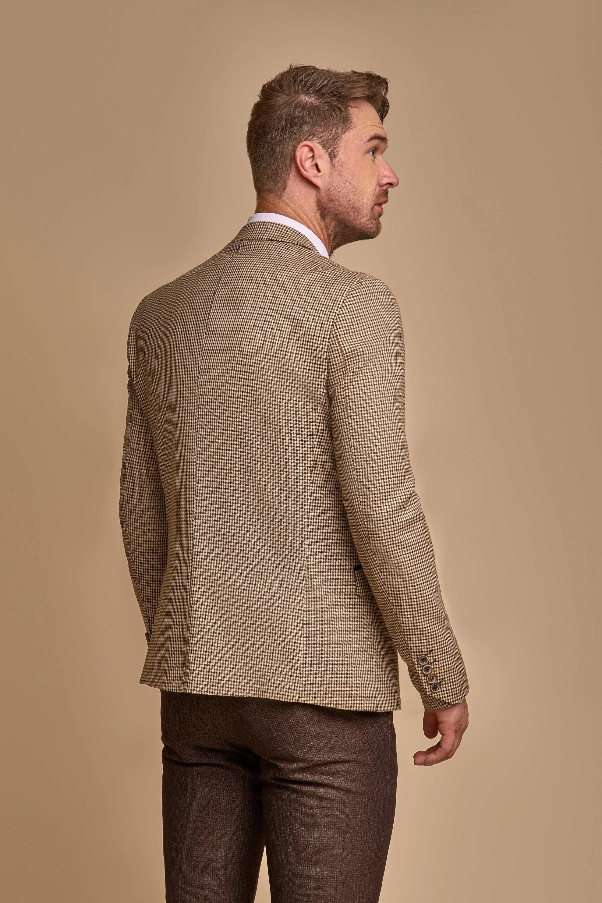 Elwood Houndstooth with Caridi Brown sold by House of Cavani product image thumbnail 3
