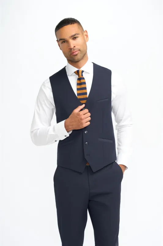 Malibu Navy Waistcoat made by House of Cavani