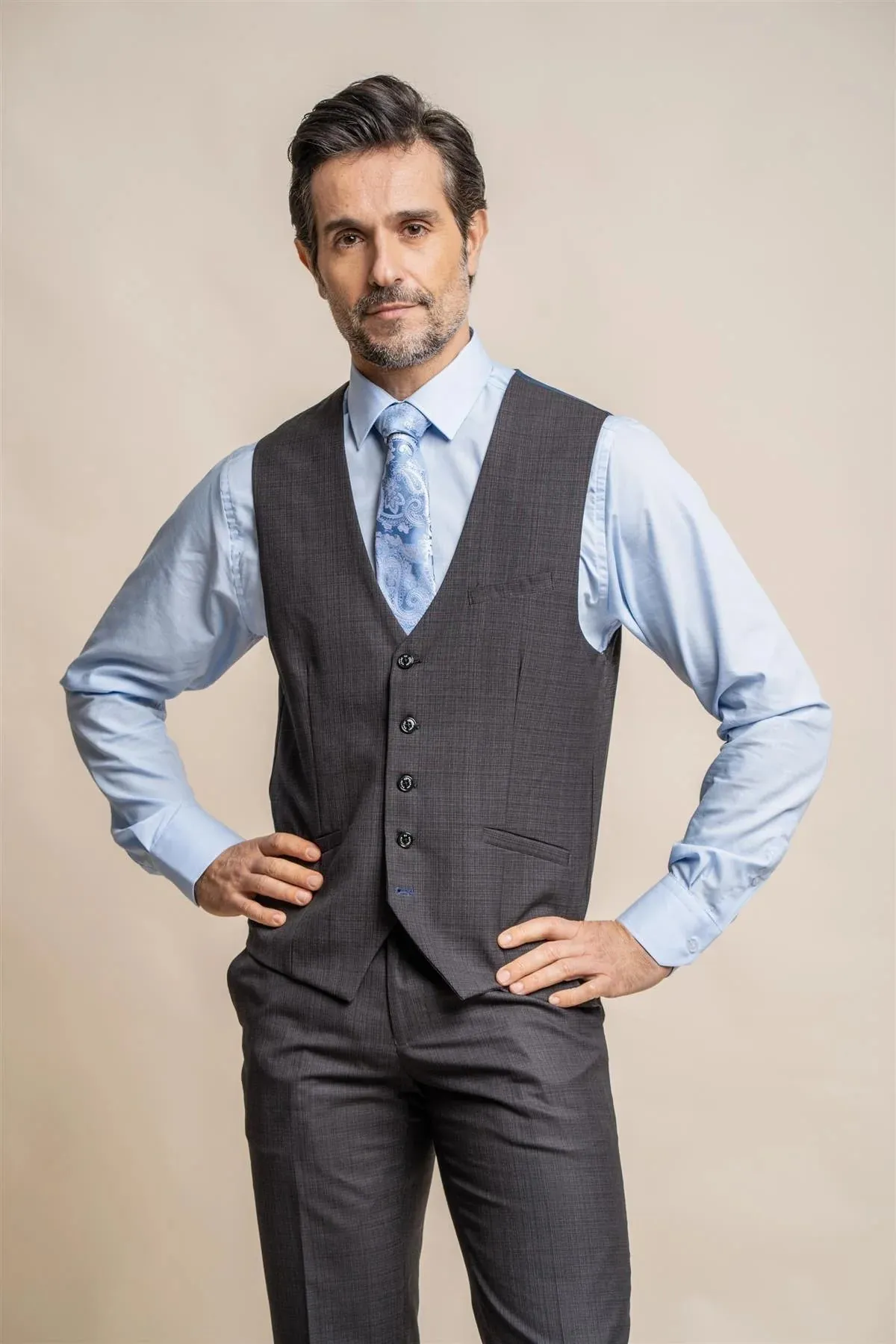 Seeba Graphite Three Piece Suit sold by House of Cavani product image thumbnail 5