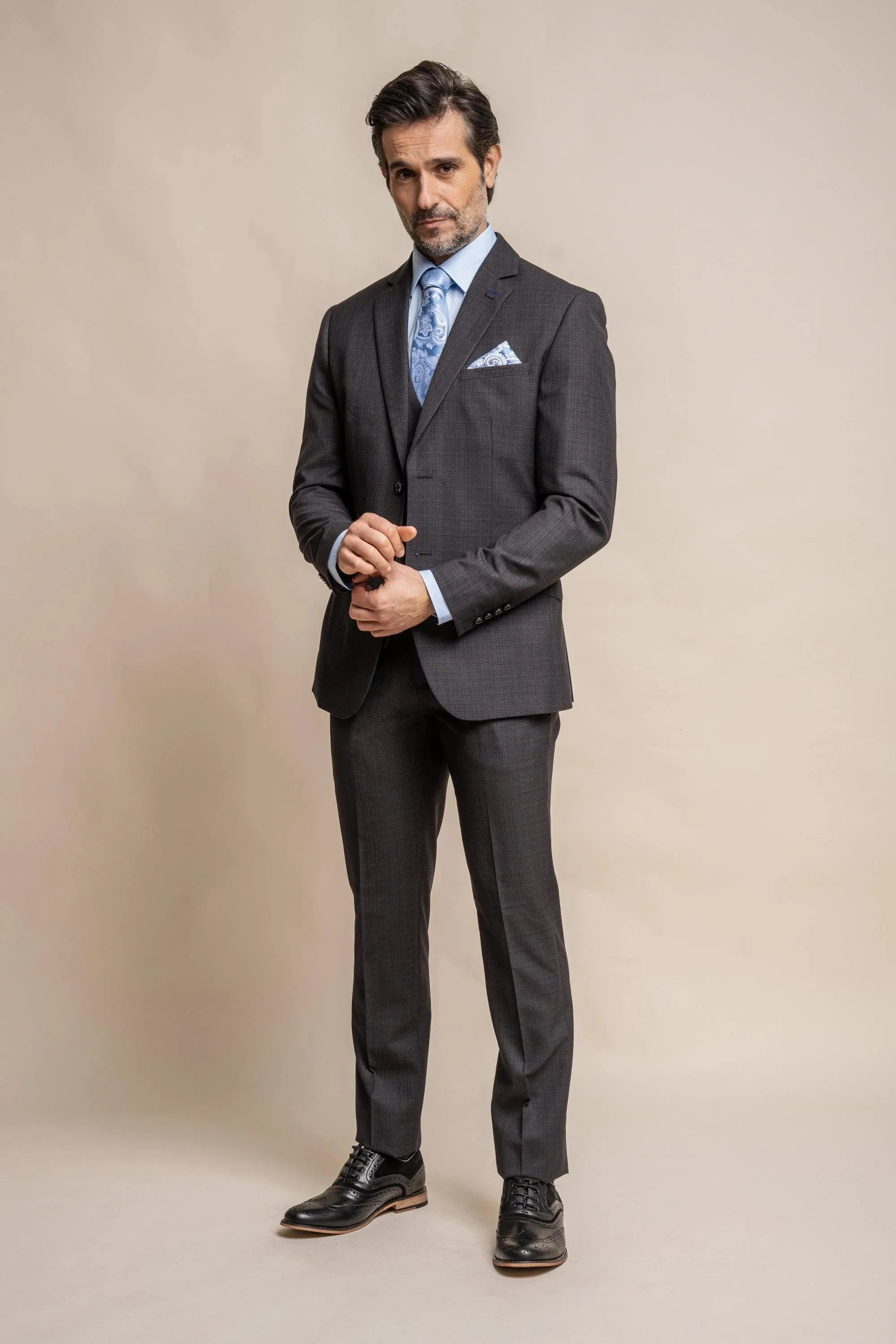 Seeba Graphite Three Piece Suit sold by House of Cavani
