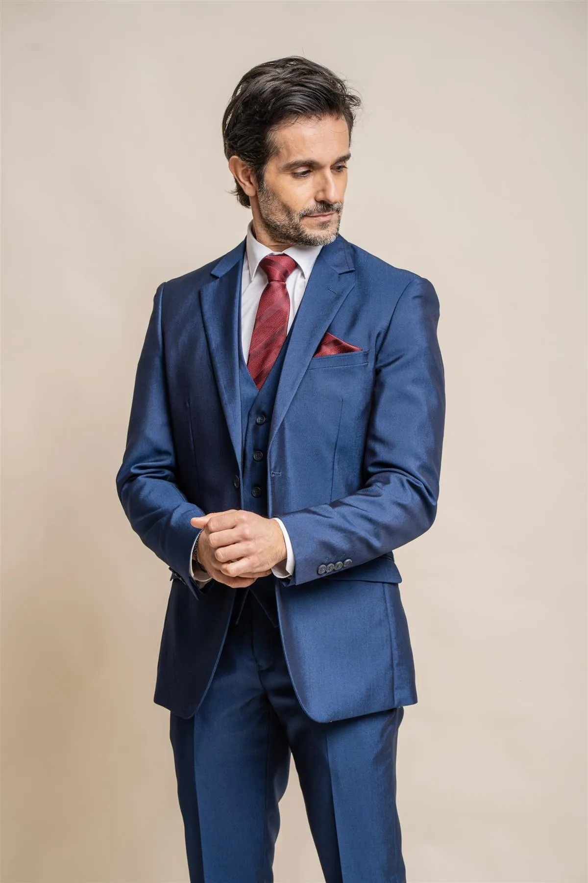 Ford Blue Long Three Piece Suit sold by House of Cavani product image thumbnail 2
