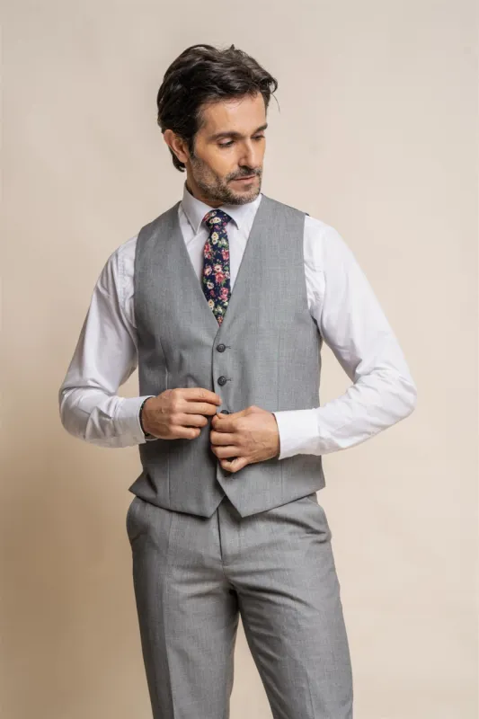 Reegan Grey Waistcoat sold by House of Cavani