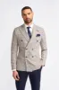 Sergio Beige Double Breasted Blazer sold by House of Cavani
