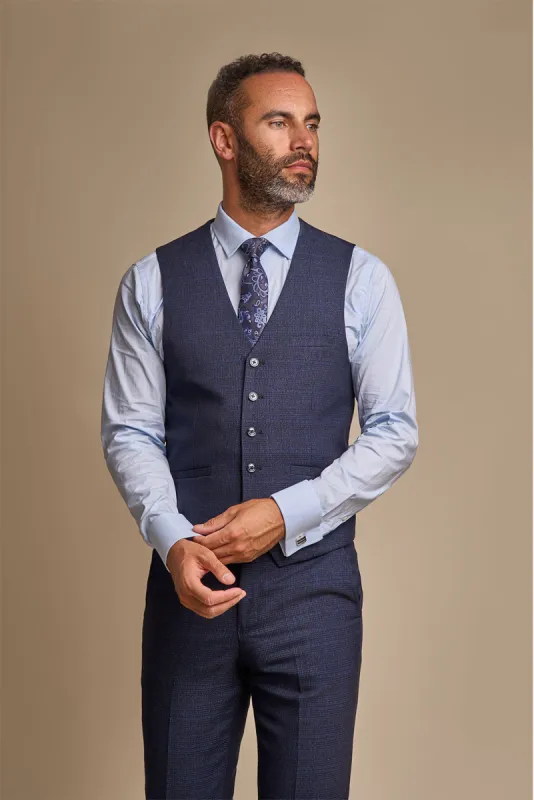 Caridi Navy Waistcoat sold by House of Cavani