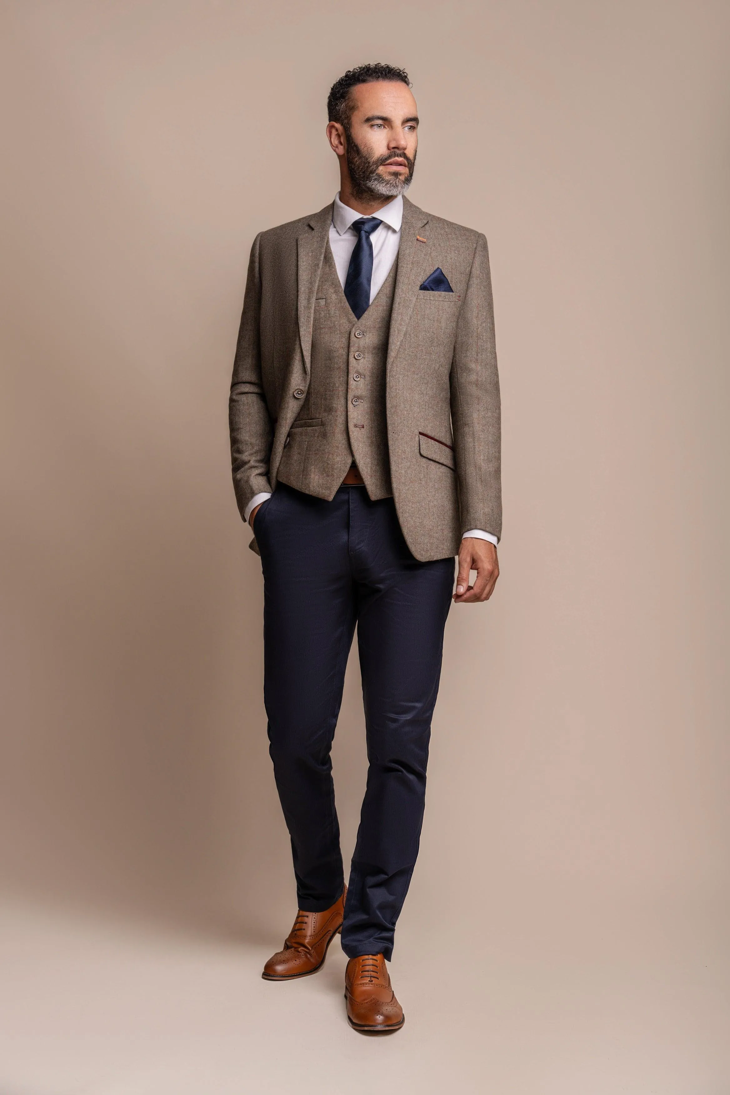 Gaston Sage with Dakota Navy Chino sold by House of Cavani