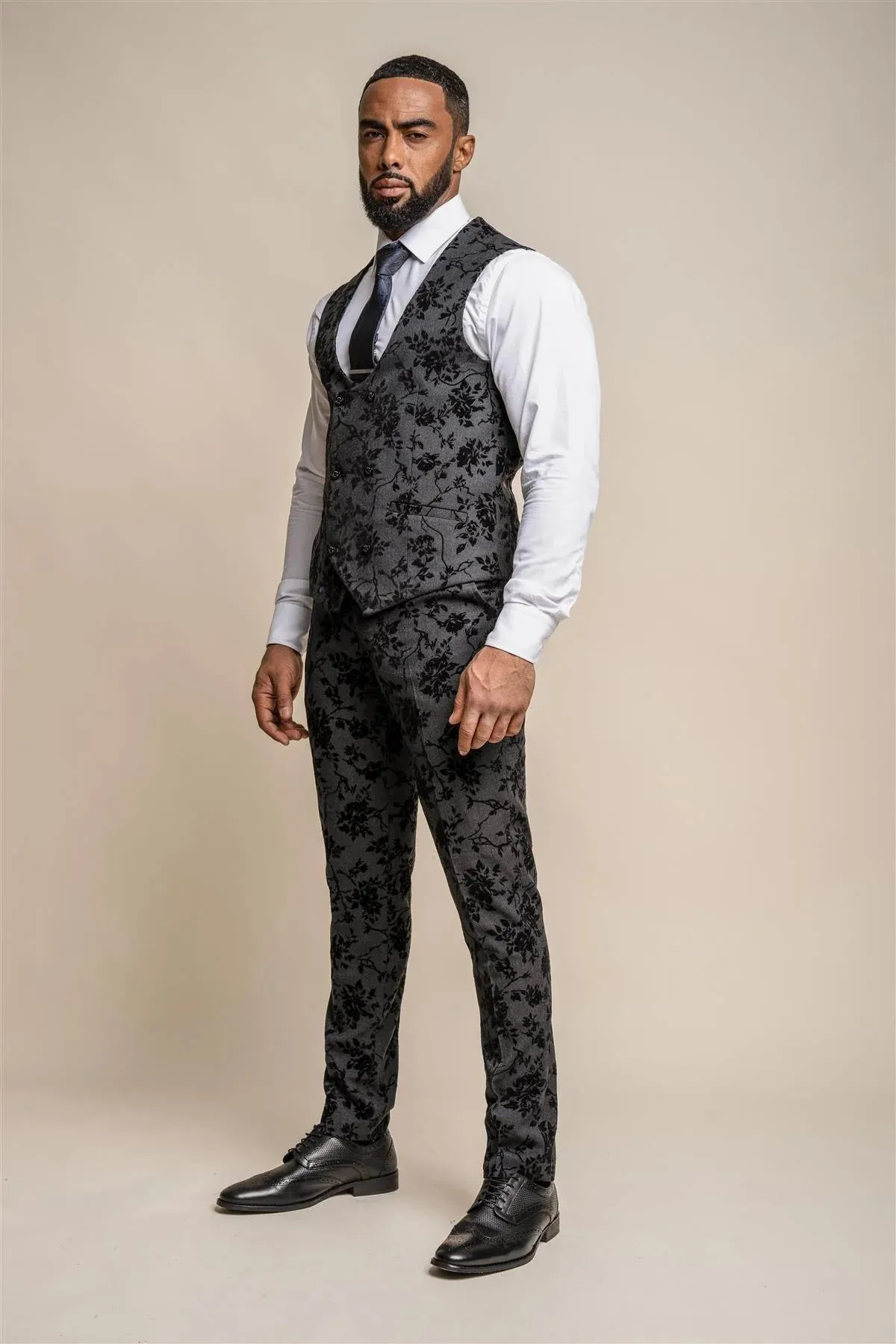 Georgi Floral Three Piece Suit sold by House of Cavani product image thumbnail 3