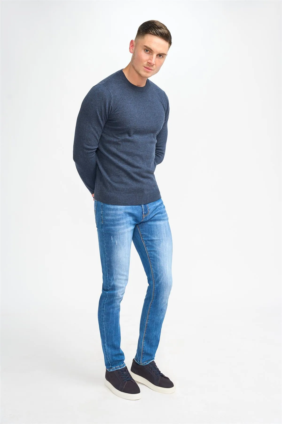 Connall Navy Jumper sold by House of Cavani product image thumbnail 2