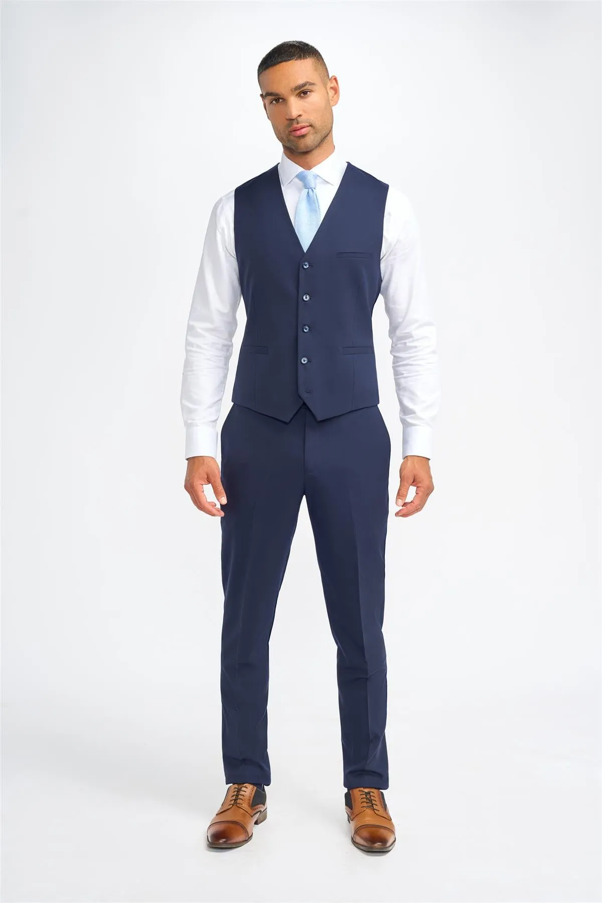 James Navy Waistcoat sold by House of Cavani product image thumbnail 2
