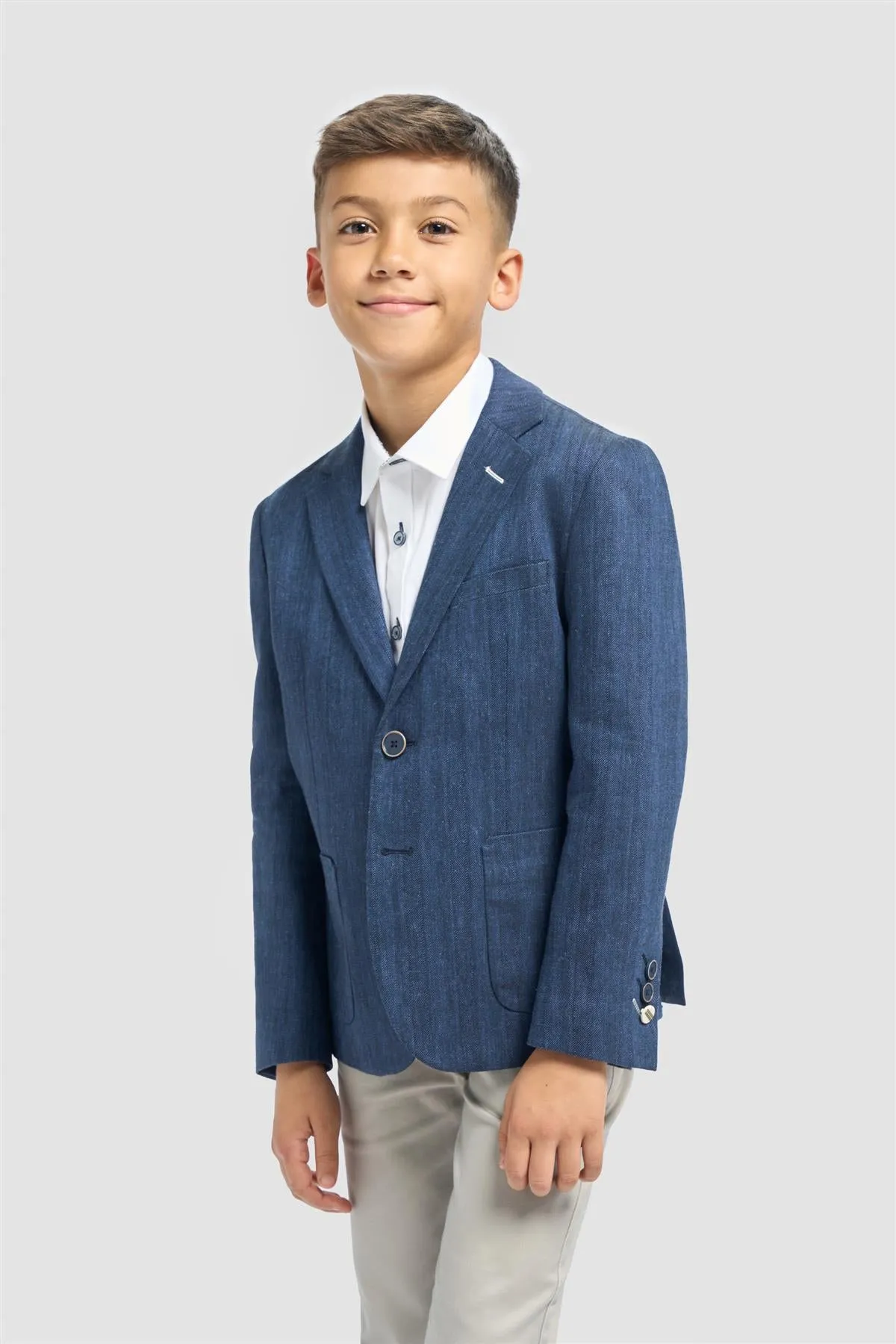 Boys Luigi Navy Blazer sold by House of Cavani