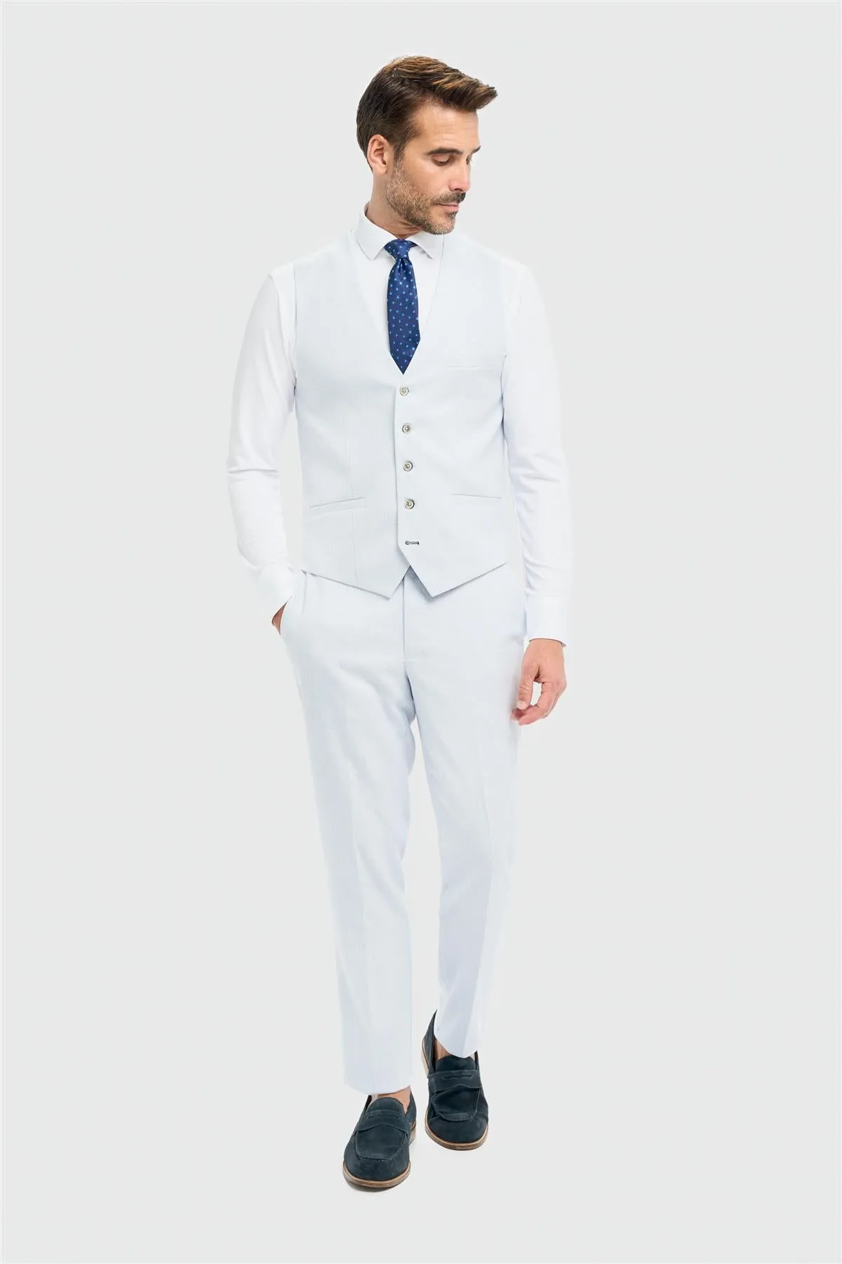 Tropez Sky Waistcoat sold by House of Cavani product image thumbnail 2