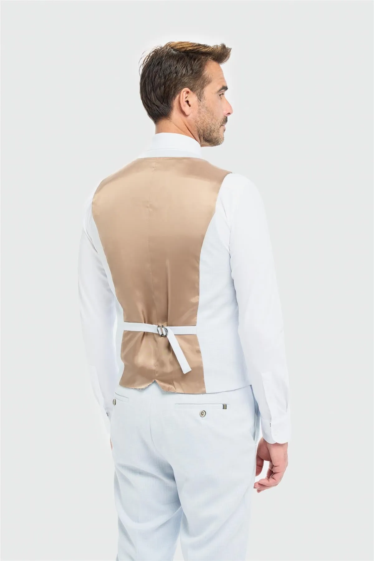 Tropez Sky Waistcoat sold by House of Cavani product image thumbnail 5