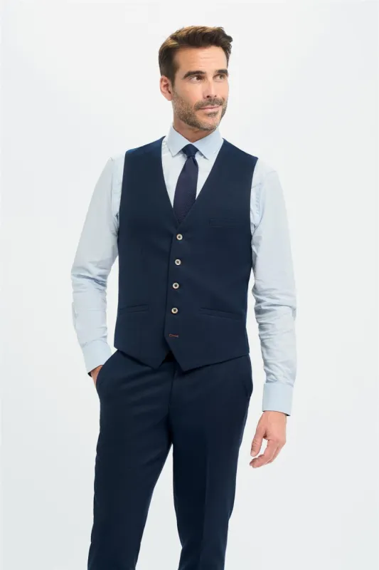 Tropez Navy Waistcoat made by House of Cavani
