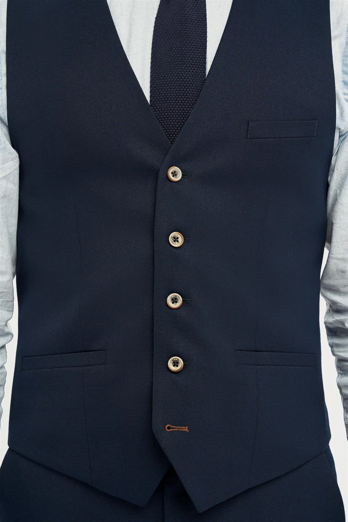 Tropez Navy Waistcoat sold by House of Cavani product image thumbnail 3