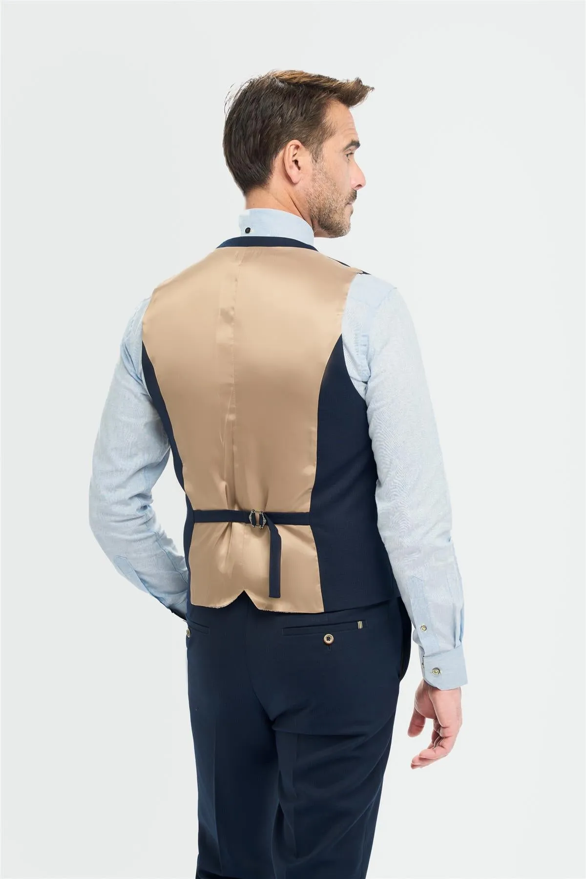 Tropez Navy Waistcoat sold by House of Cavani product image thumbnail 4