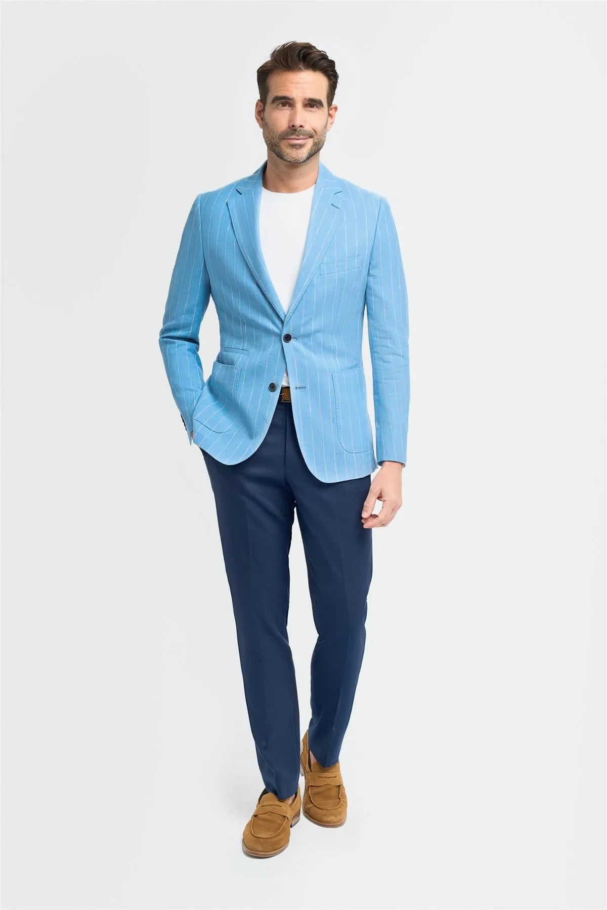 Piero Blue Blazer sold by House of Cavani product image thumbnail 2