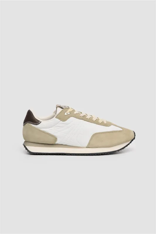 International Runner Cream Lightweight Nylon Trainer made by House of Cavani