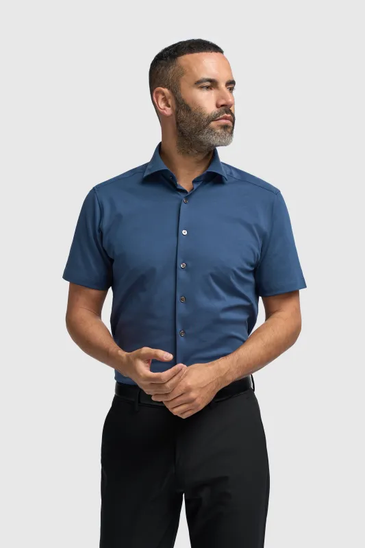 Ashley Blue Short Sleeve Shirt sold by House of Cavani