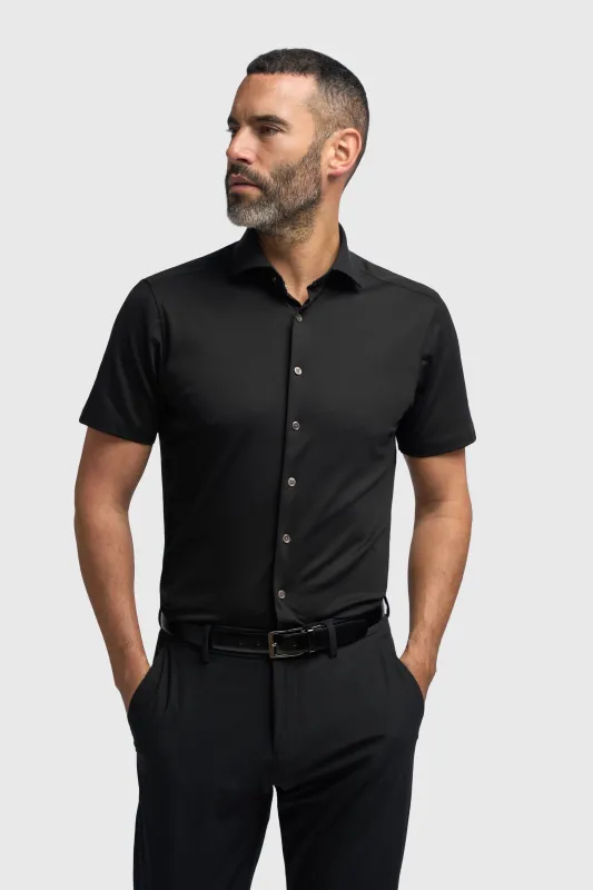Ashley Black Short Sleeve Shirt sold by House of Cavani
