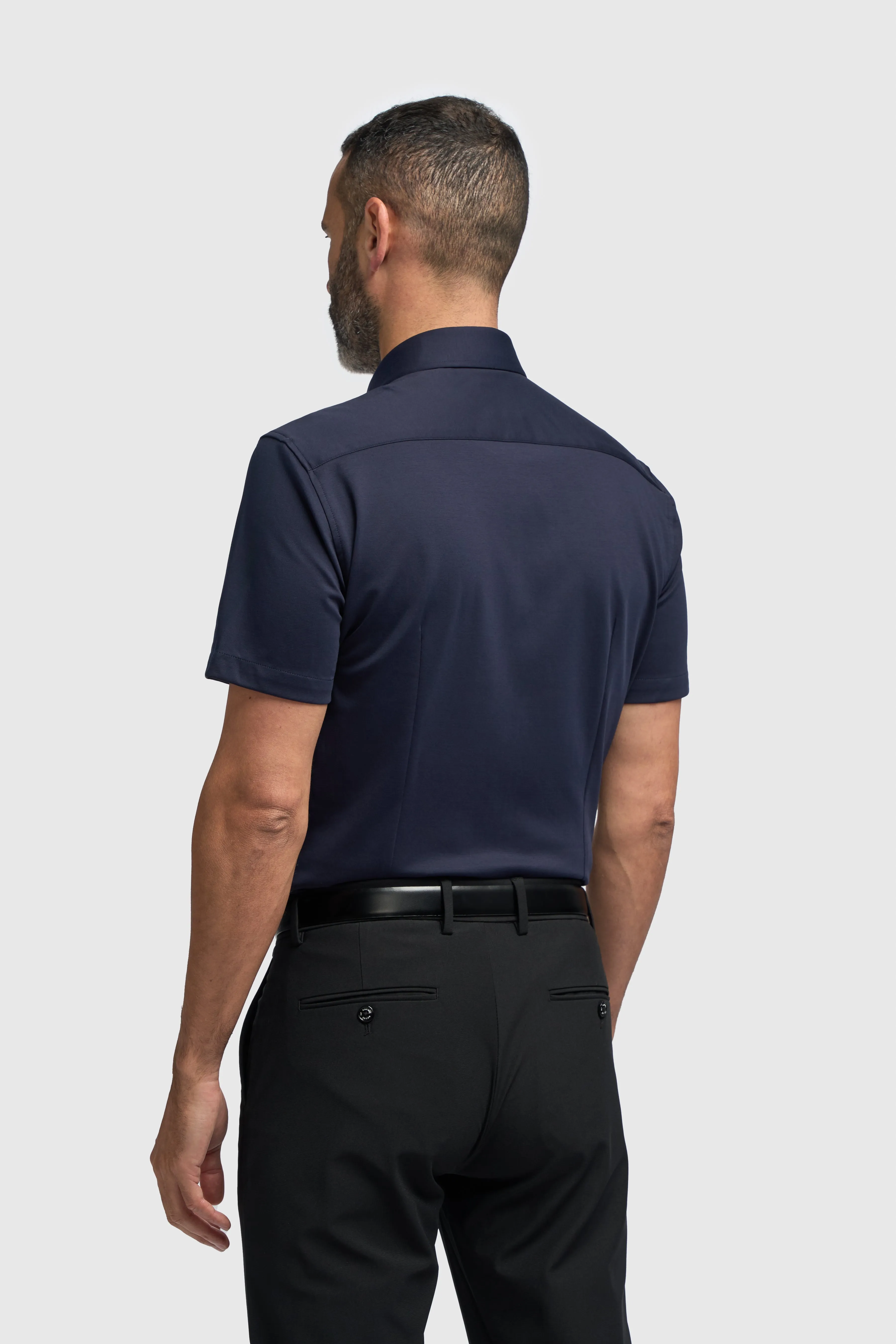 Ashley Navy Short Sleeve Shirt sold by House of Cavani product image thumbnail 2