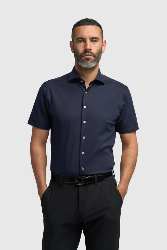 Ashley Navy Short Sleeve Shirt sold by House of Cavani