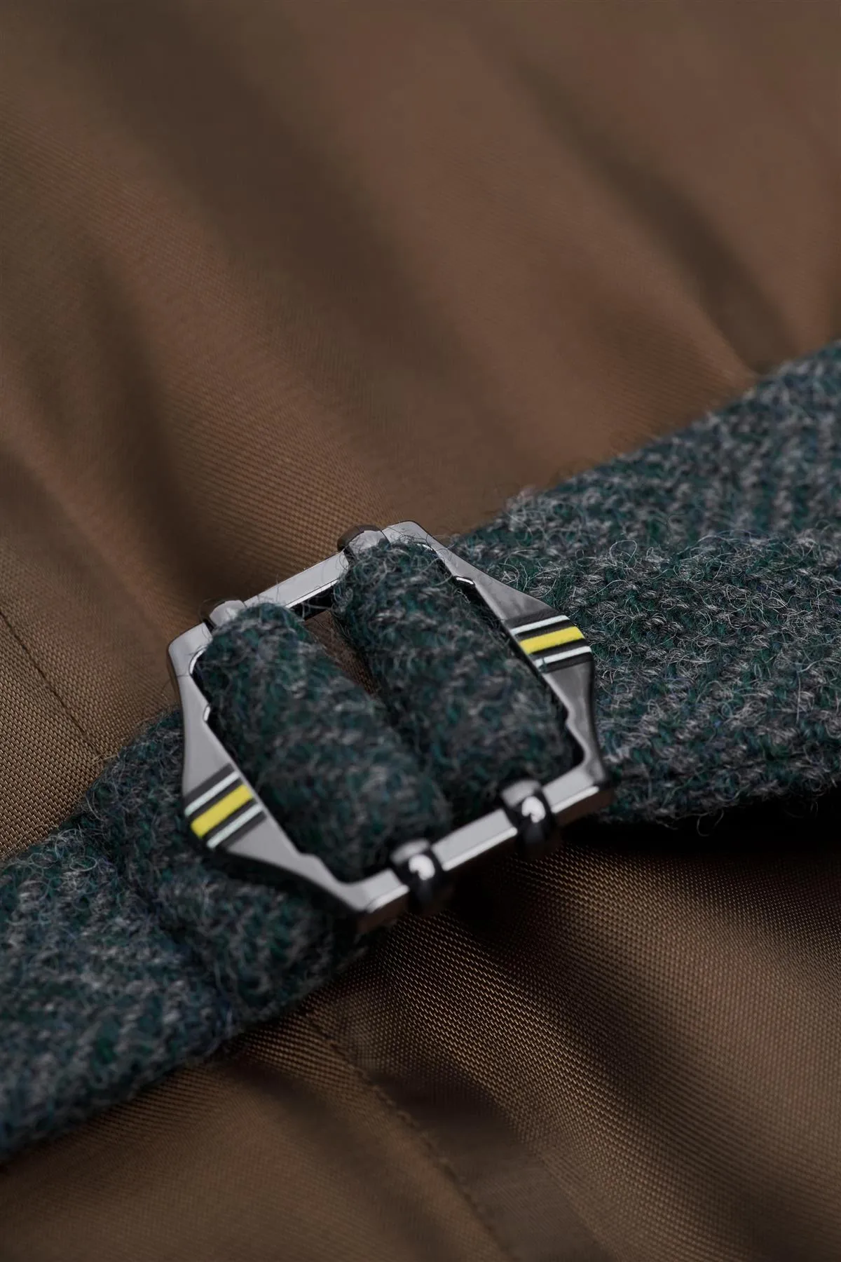 Thomas Lush Olive Tweed Waistcoat sold by House of Cavani product image thumbnail 4