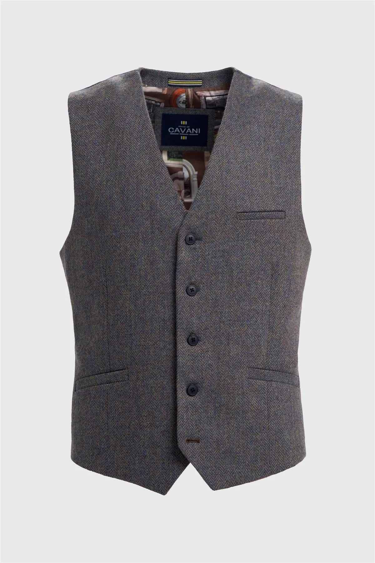 Thomas Savoy Tweed Waistcoat sold by House of Cavani product image thumbnail 4