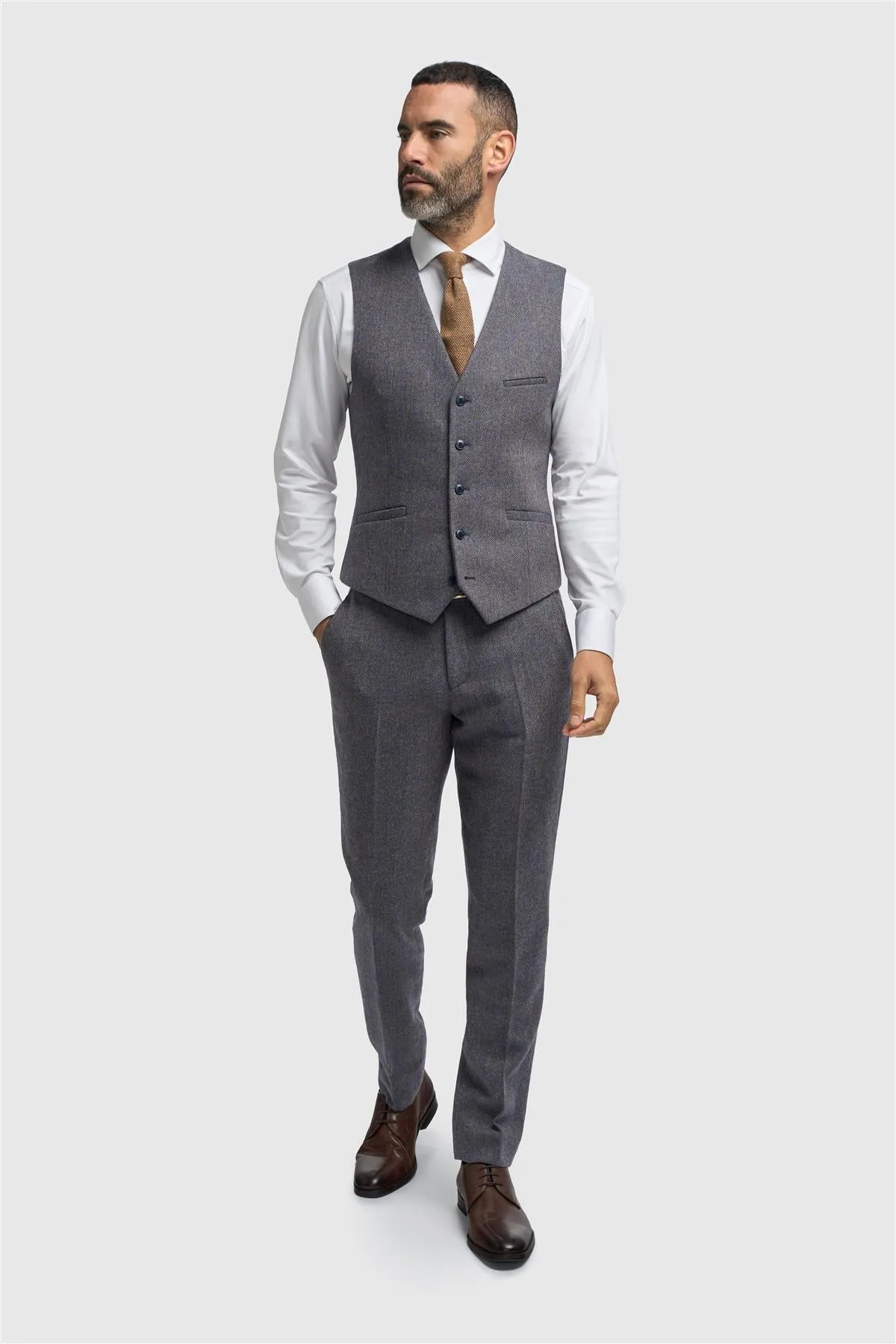 Thomas Savoy Tweed Waistcoat sold by House of Cavani product image thumbnail 2