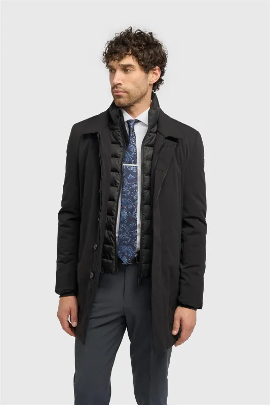Heston Padded Overcoat sold by House of Cavani