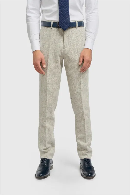 Thomas Pearl Grey Trouser made by House of Cavani