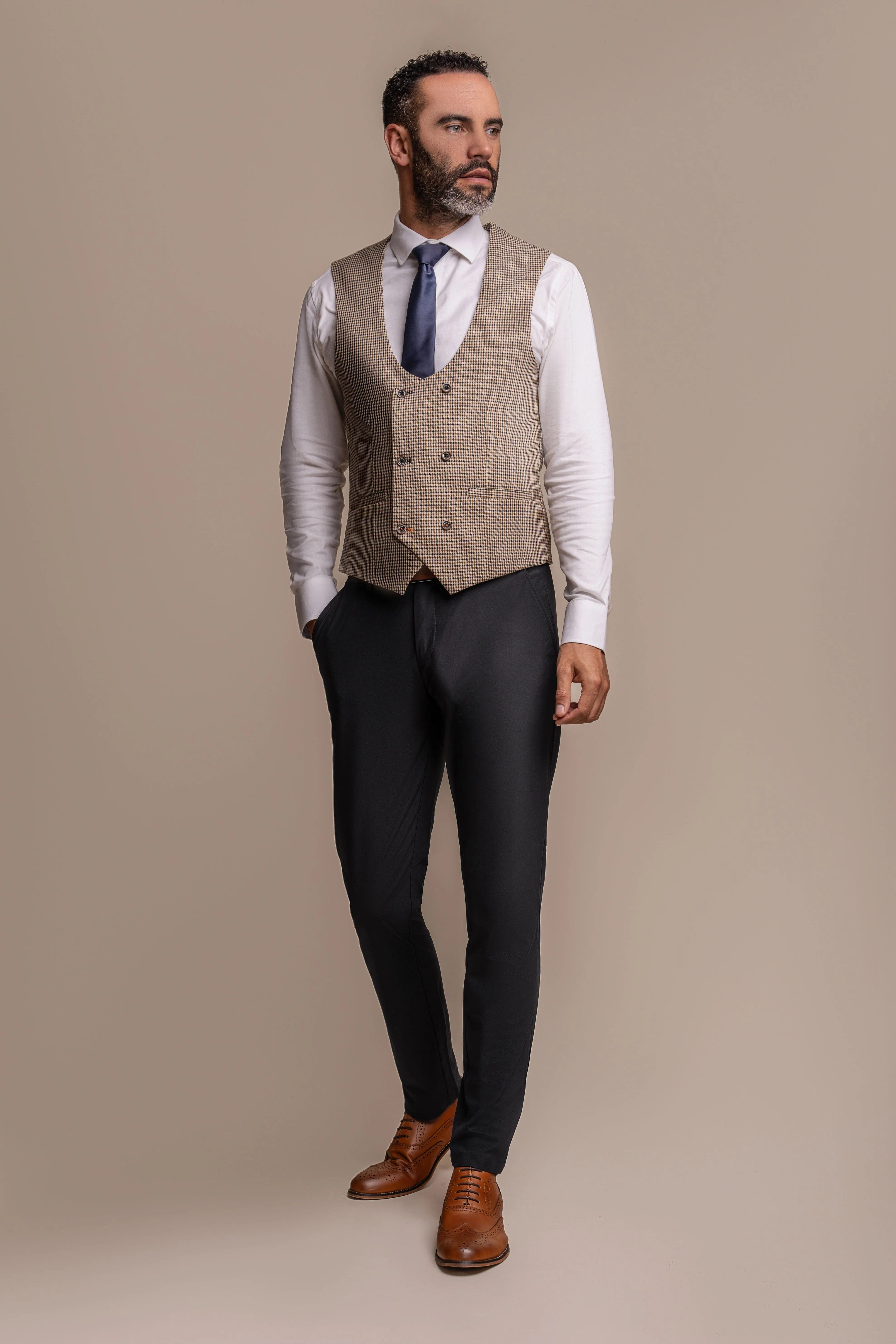Elwood Houndstooth with Reed Black Trouser sold by House of Cavani product image thumbnail 3