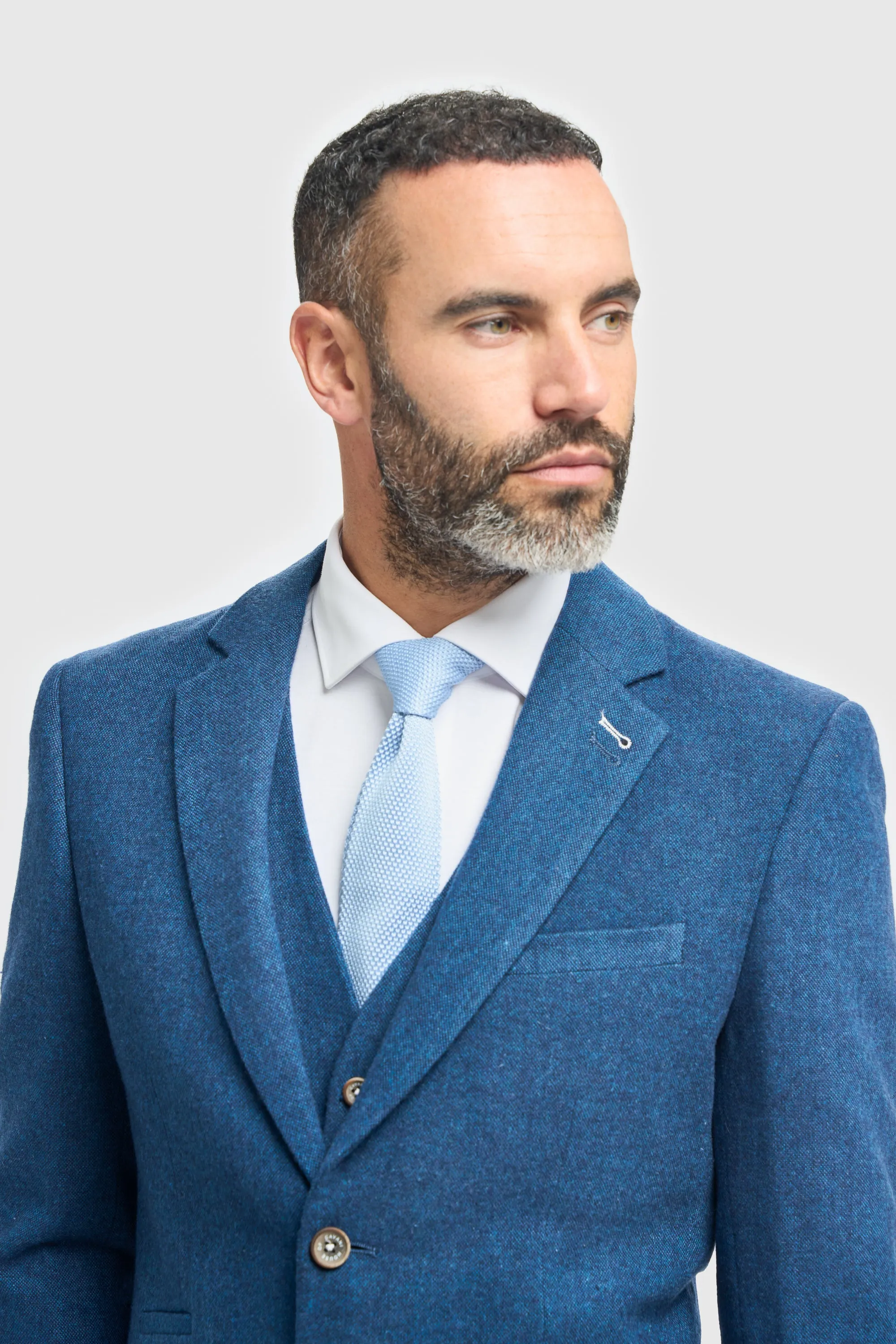 Blue Tweed Blazer sold by House of Cavani product image thumbnail 3