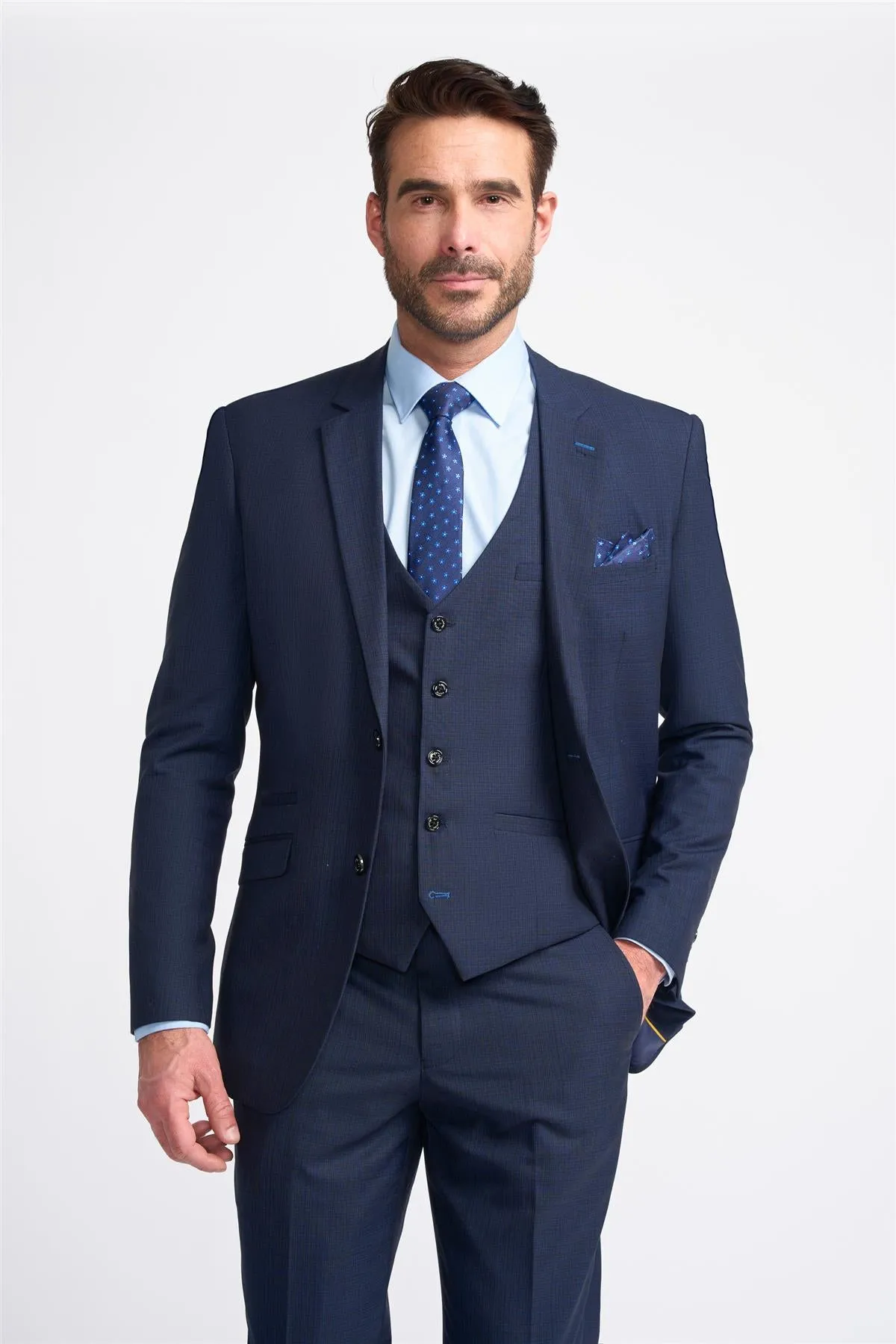 Navy Plain Blazer sold by House of Cavani