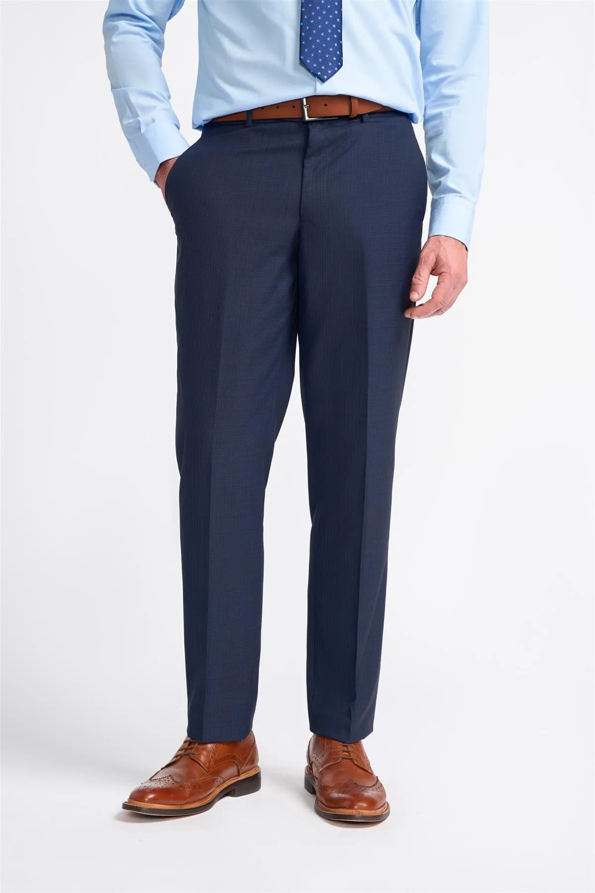 Navy Plain Trousers sold by House of Cavani