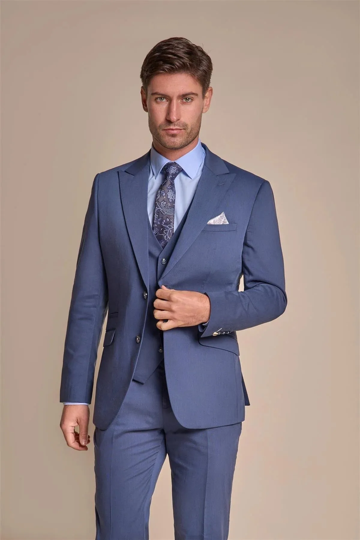 Teal Plain Three Piece Suit sold by House of Cavani product image thumbnail 2
