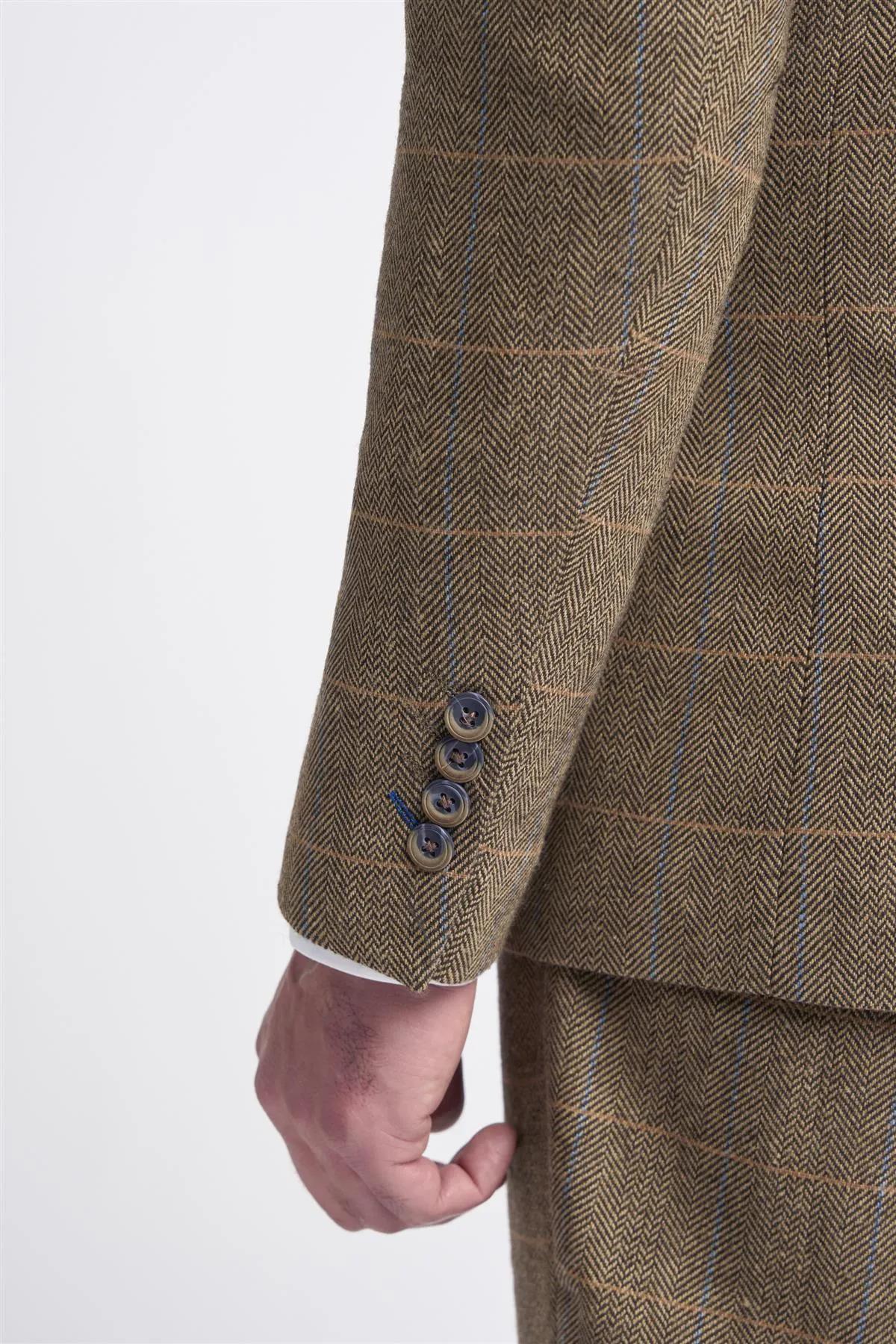 Brown Check Tweed Check Blazer sold by House of Cavani product image thumbnail 4