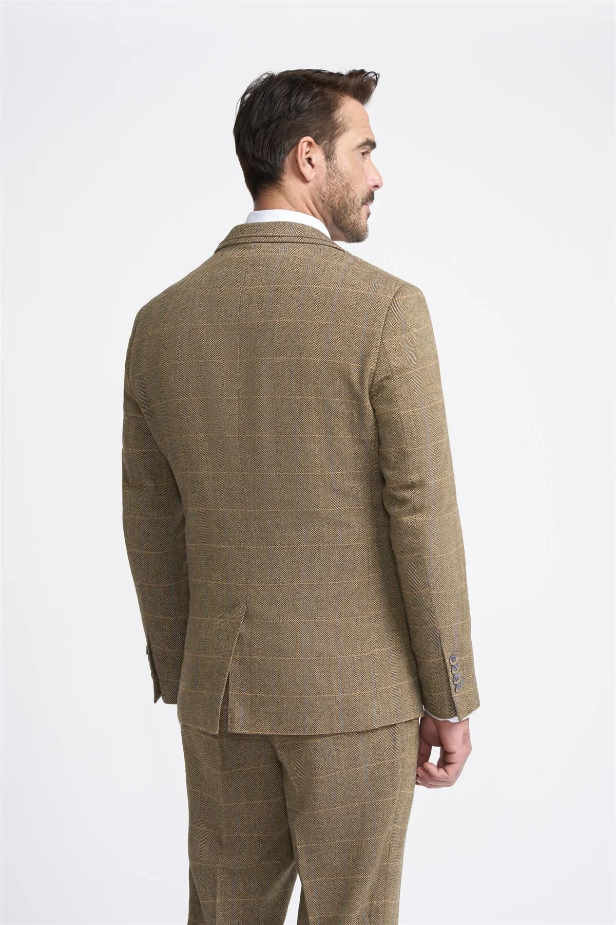 Brown Check Tweed Check Blazer sold by House of Cavani product image thumbnail 3