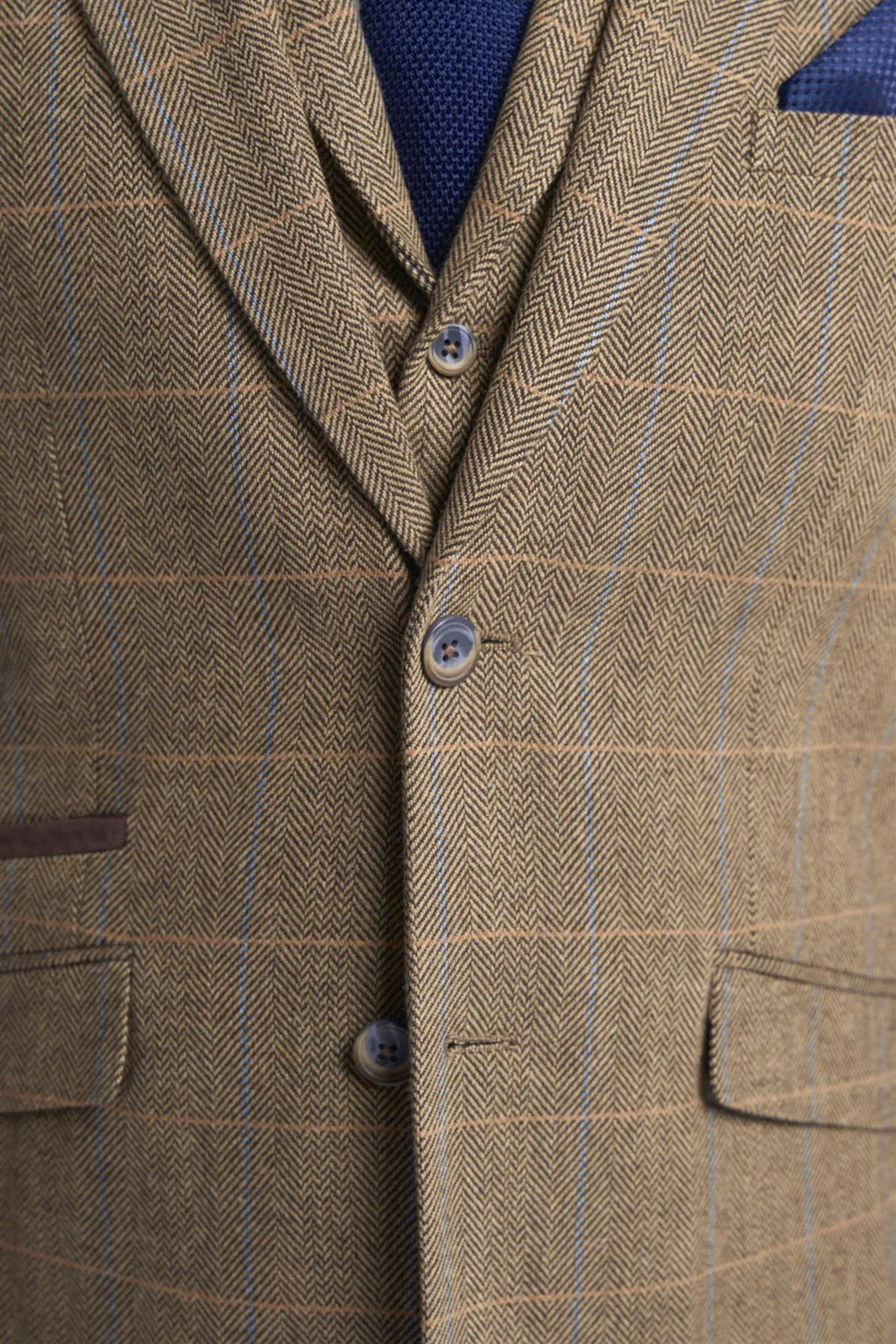 Brown Check Tweed Check Blazer sold by House of Cavani product image thumbnail 5