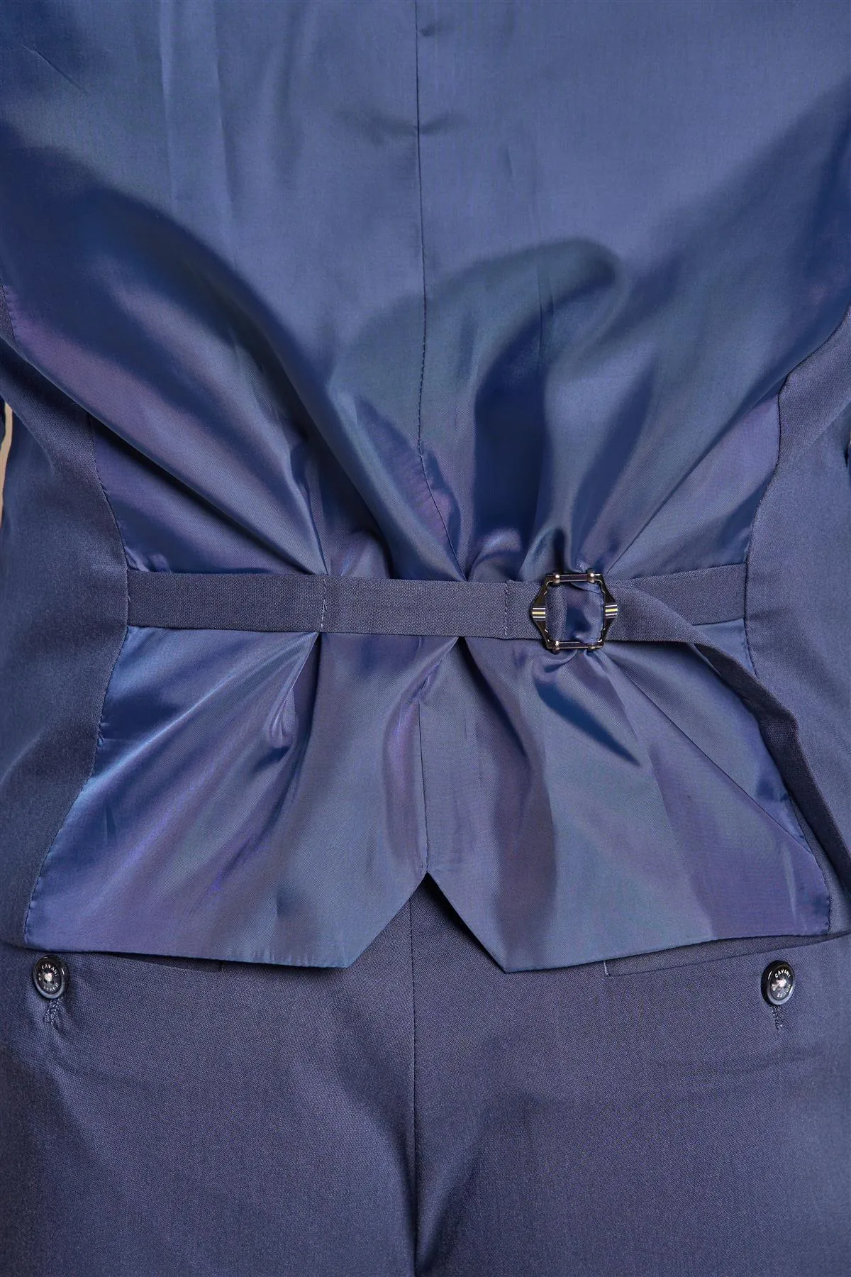 Teal Plain Waistcoat sold by House of Cavani product image thumbnail 5