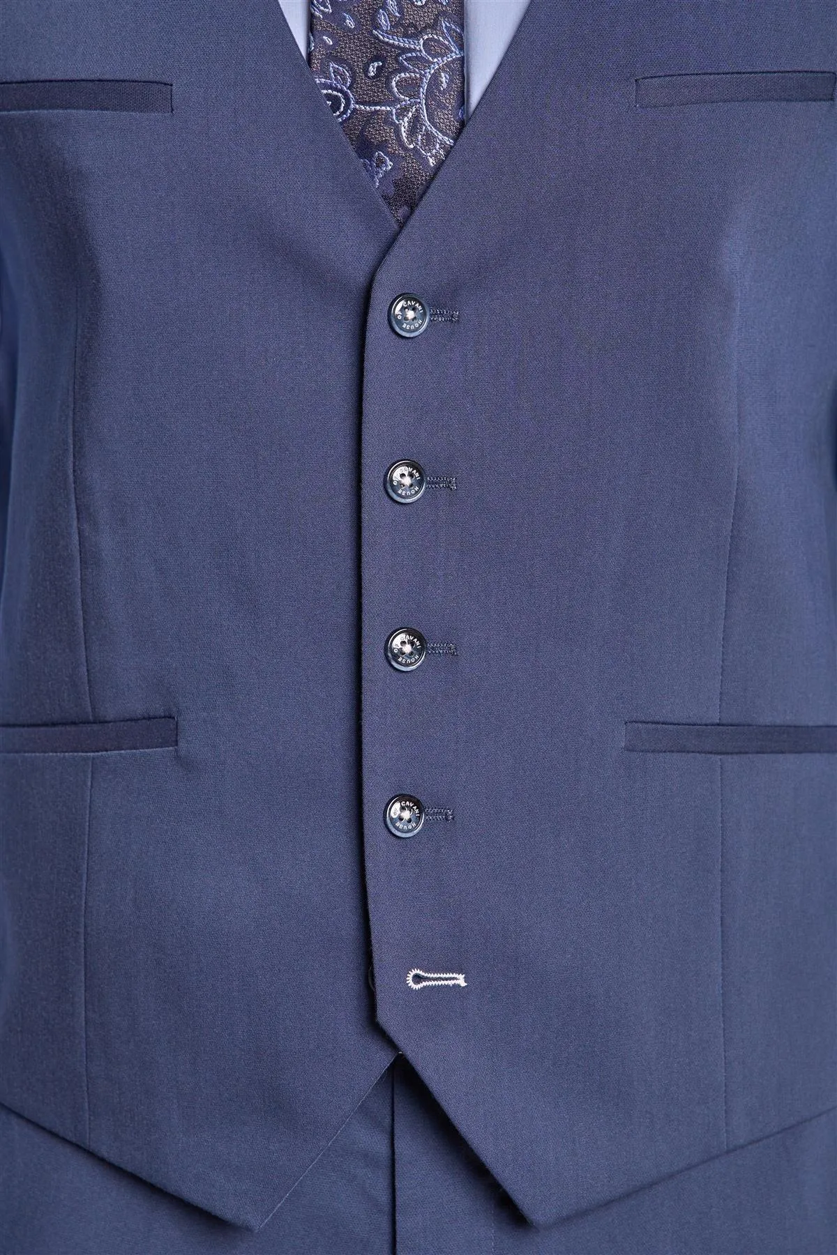 Teal Plain Waistcoat sold by House of Cavani product image thumbnail 4
