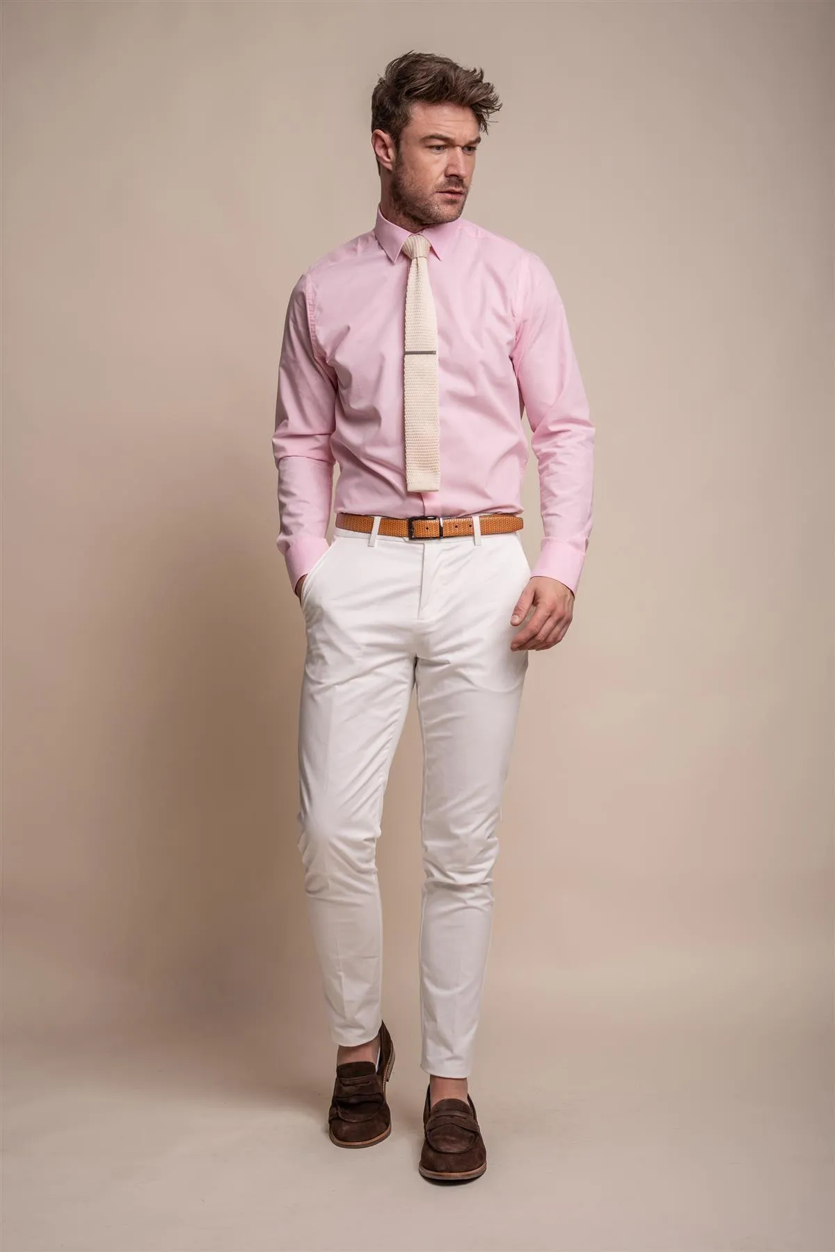 Mario Ecru Trousers sold by House of Cavani product image thumbnail 2