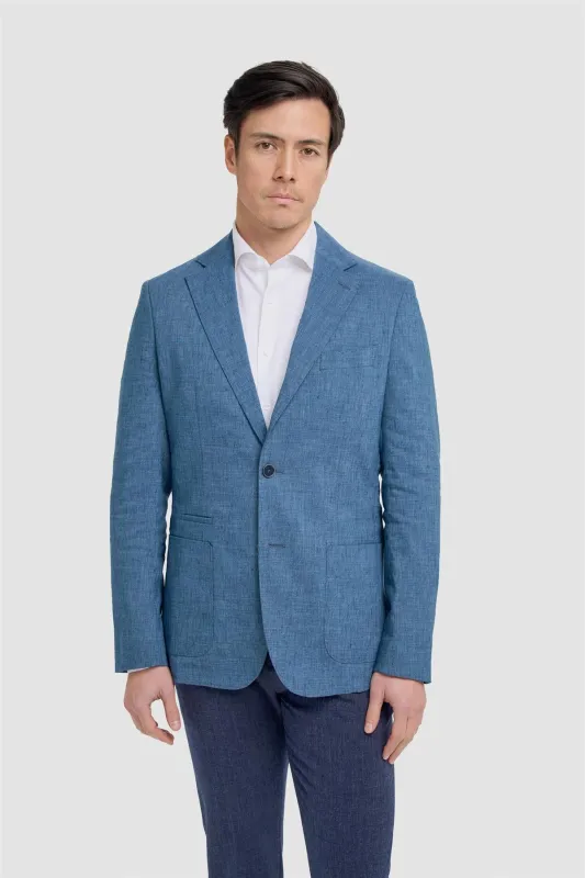 Luca Indigo Blazer made by House of Cavani