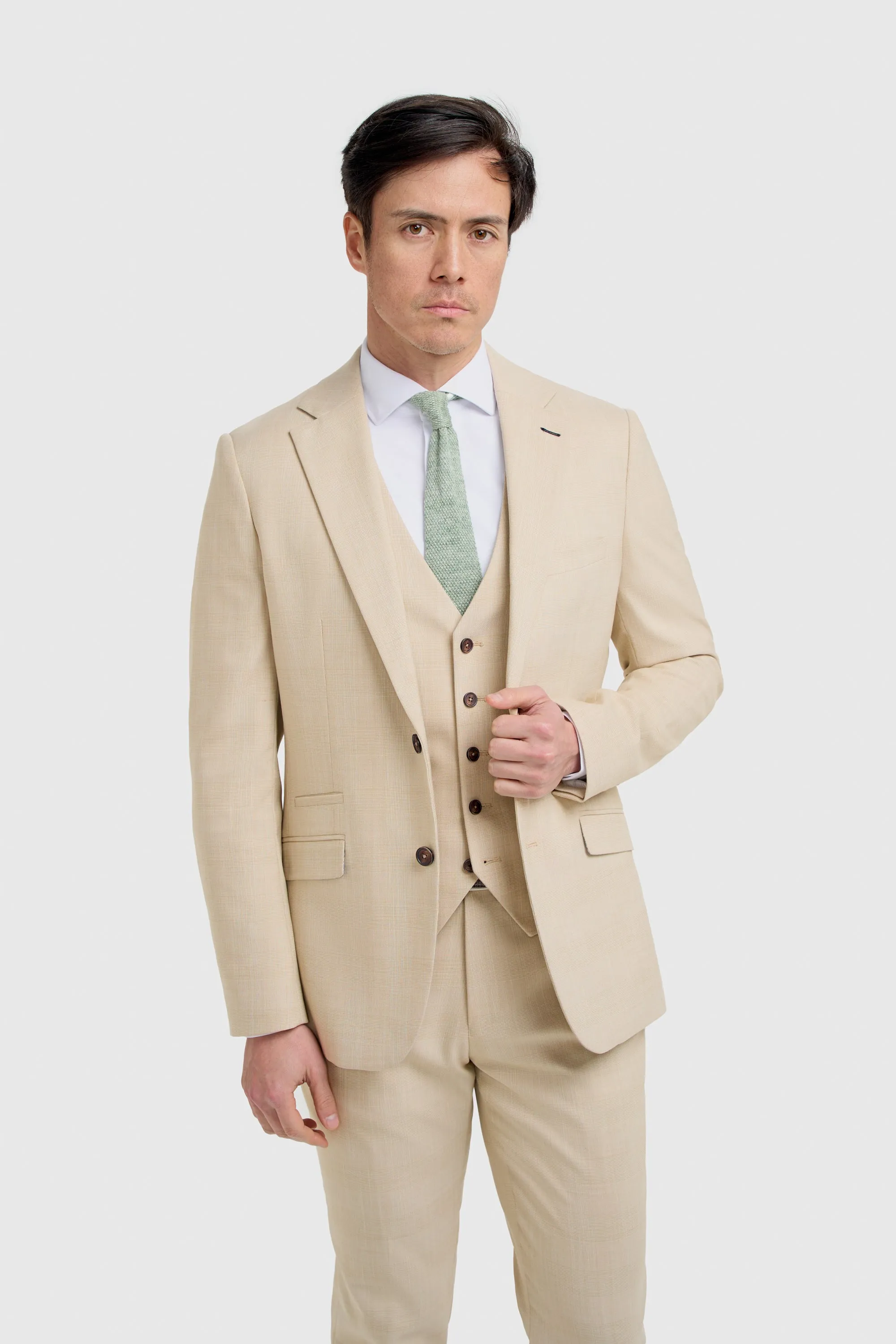 Camden Beige Three Piece Suit sold by House of Cavani product image thumbnail 2