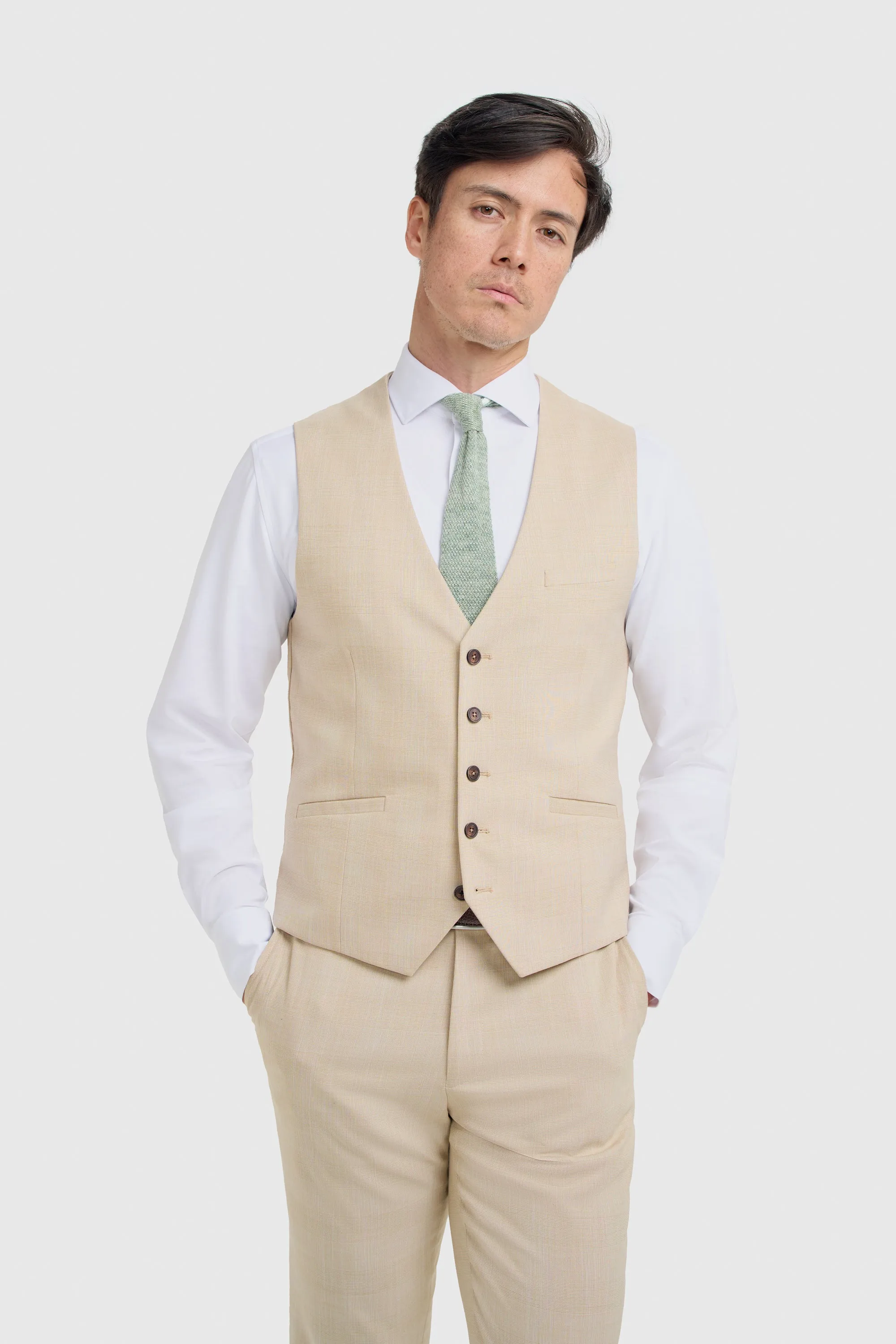 Camden Beige Three Piece Suit sold by House of Cavani product image thumbnail 4
